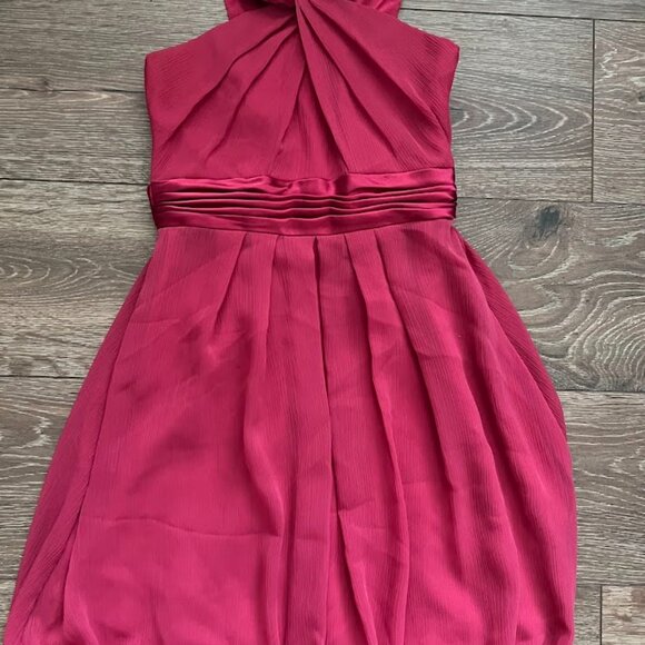 David's Bridal Junior Bridesmaid Flower Girl High Neck Sleeveless Dress Size 12 - Picture 2 of 11